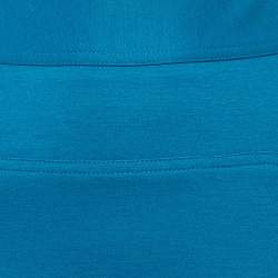 Pre Owned Diane Von Furstenberg Blue Jersey Martey Pencil Skirt S