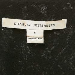 Pre Owned Diane von Furstenberg Red Floral Lace Julianna Wrap Dress M