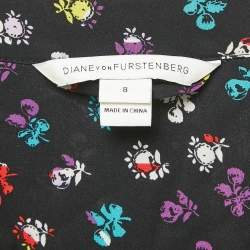 Diane Von Furstenberg Floral Print Silk Caterina Jumpsuit M