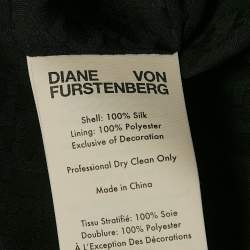 Pre Owned Diane Von Furstenberg Multicolor Printed Silk Blazer L