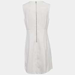 Pre Owned Diane Von Furstenberg White Jersey Sleeveless Carrie Dress L