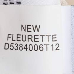 Pre Owned Diane Von Furstenberg Beige Silk New Fleurette Kimono Dress  L