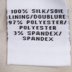 Pre Owned Diane Von Furstenberg Beige Silk New Fleurette Kimono Dress  L