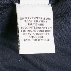 Pre Owned Diane Von Furstenberg Navy Blue Lace Short Zarita Dress M