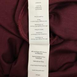 Pre Owned Diane Von Furstenberg Burgundy Wool Blend Bodycon Dress M