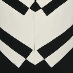 Pre Owned Diane Von Furstenberg Black Crepe Contrast Panel Gail Mini Dress M