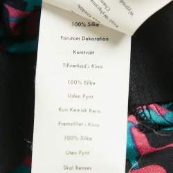 Pre Owned Diane Von Furstenberg Pink/Blue Printed Silk Jumpsuit M