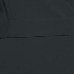 Pre Owned Diane Von Furstenberg Black Crepe Long Sleeve Wrap Dress M