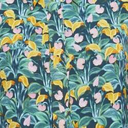 مملوكة مسبقًا Diane Von Furstenberg Multicolor Satin Printed Button Front Midi Dress L