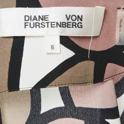 Diane Von Furstenberg Multicolor Printed Silk Belted Jumpsuit M