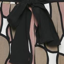 Diane Von Furstenberg Multicolor Printed Silk Belted Jumpsuit M