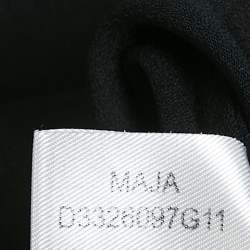 Pre Owned Diane Von Furstenberg Black Silk Midi Dress M