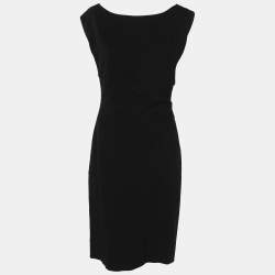 Pre Owned Diane Von Furstenberg Black Jersey Dress M
