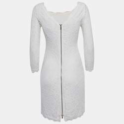 Diane Von Furstenberg White Lace Mini Dress M