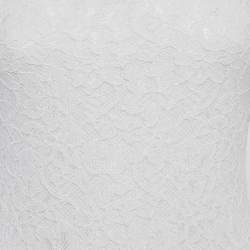 Diane Von Furstenberg White Lace Mini Dress M