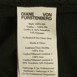 Diane Von Furstenberg Black Floral Print Silk Jumpsuit M