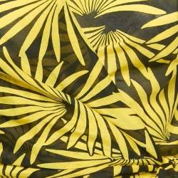 Diane Von Furstenberg Yellow Printed Cotton & Silk Wrap Top S