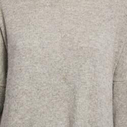 Pre Owned Diane Von Furstenberg Grey Cashmere Turtle Neck Sweater M/L