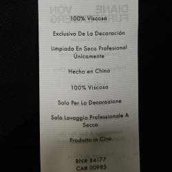 Pre Owned Diane Von Furstenberg Black Jersey Ruched Midi Dress L