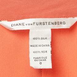 Diane Von Furstenberg Peach Pink Silk Eris Top XS