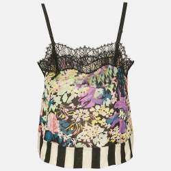 Diane von Furstenberg Multicolor Floral Print Silk Parisse Cami Top S