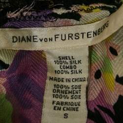 Diane von Furstenberg Multicolor Floral Print Silk Parisse Cami Top S