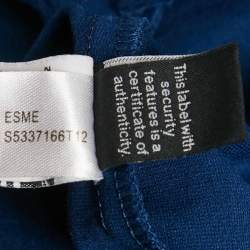 Pre Owned Diane Von Furstenberg Blue Jersey Esme Pencil Skirt L