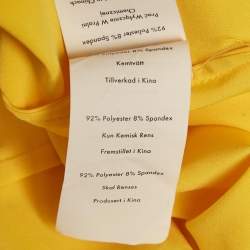 Diane von Furstenberg Yellow Floral Print Silk Long Dress S