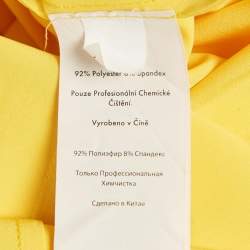 Diane von Furstenberg Yellow Floral Print Silk Long Dress S