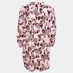 Diane Von Furstenberg Pink Printed Crepe Mini Dress M