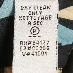 Pre Owned Diane Von Furstenberg Multicolor Printed Silk Shift Dress M