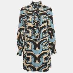 Diane Von Furstenberg Multicolor Printed Silk Shift Dress M