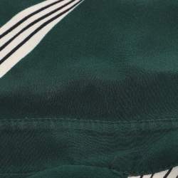Diane Von Furstenberg Green Printed Silk Dress S