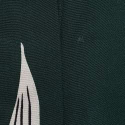 Diane Von Furstenberg Green Printed Silk Dress S