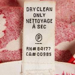 Pre Owned Diane Von Furstenberg Vintage Red Printed Silk Jersey St.Jude Wrap Dress XS