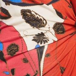 Pre Owned Diane Von Furstenberg Multicolor Printed Jersey Mini Dress M