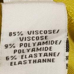 Pre Owned Diane Von Furstenberg Acid Yellow Jersey Oka Sheath Dress M