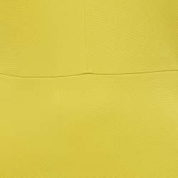 Pre Owned Diane Von Furstenberg Acid Yellow Jersey Oka Sheath Dress M