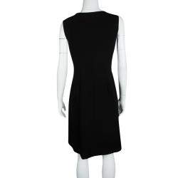 Pre Owned Diane Von Furstenberg Black Side Zip Detail Sleeveless Carpreena Dress S