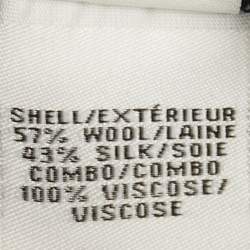 Pre Owned Diane Von Furstenberg Black Floral Print Jersey and Crepe Valerie Dress S