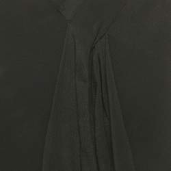 Pre Owned Diane Von Furstenberg Blue Silk Ruffled Asymmetric Skirt M