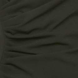 Pre Owned Diane Von Furstenberg Black Stretch Crepe Draped Elliana Dress S