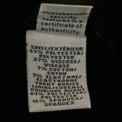 Pre Owned Diane Von Furstenberg Black Stretch Crepe Draped Elliana Dress S