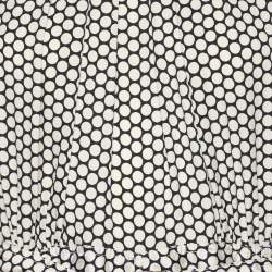 Pre Owned Diane Von Furstenberg White/Black Dot Print Stretch Silk Belted Maxi Dress XL