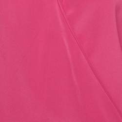 Pre Owned Diane Von Furstenberg Fuchsia Pink Silk Loose Fit Top S