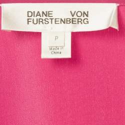 Pre Owned Diane Von Furstenberg Fuchsia Pink Silk Loose Fit Top S