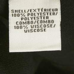 Pre Owned Diane Von Furstenberg Black/White Crepe Strapless Side Tape Jumpsuit S