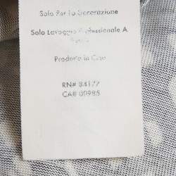 Pre Owned Diane Von Furstenberg Midnight Blue Printed Silk Jersey Wrap Dress S