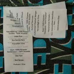 Pre Owned Diane Von Furstenberg Blue Printed Crepe Wrap Effect Eloise Midi Dress L