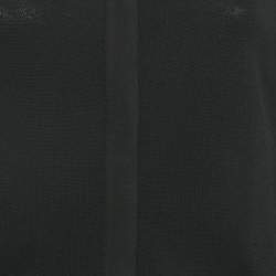 Pre Owned Diane Von Furstenberg Black Wool Blend Stud Detail Cardigan M